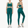 2 Piece Fitness Suit Yoga Clothes Women's Tracksuit Quick Dry Set Breathable Fitness Clothing Sports Bra Leggings Suit