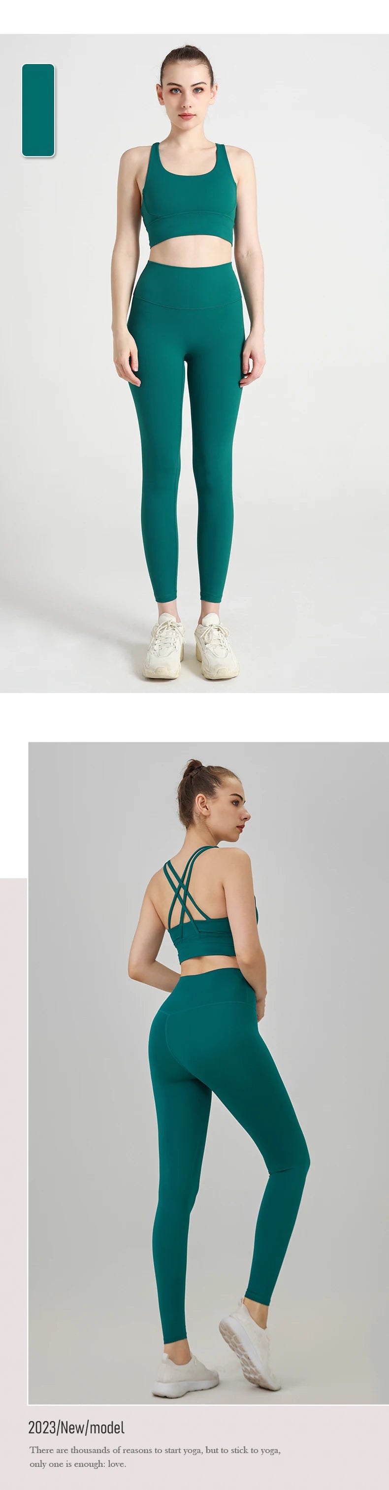 2 Piece Fitness Suit Yoga Clothes Women's Tracksuit Quick Dry Set Breathable Fitness Clothing Sports Bra Leggings Suit