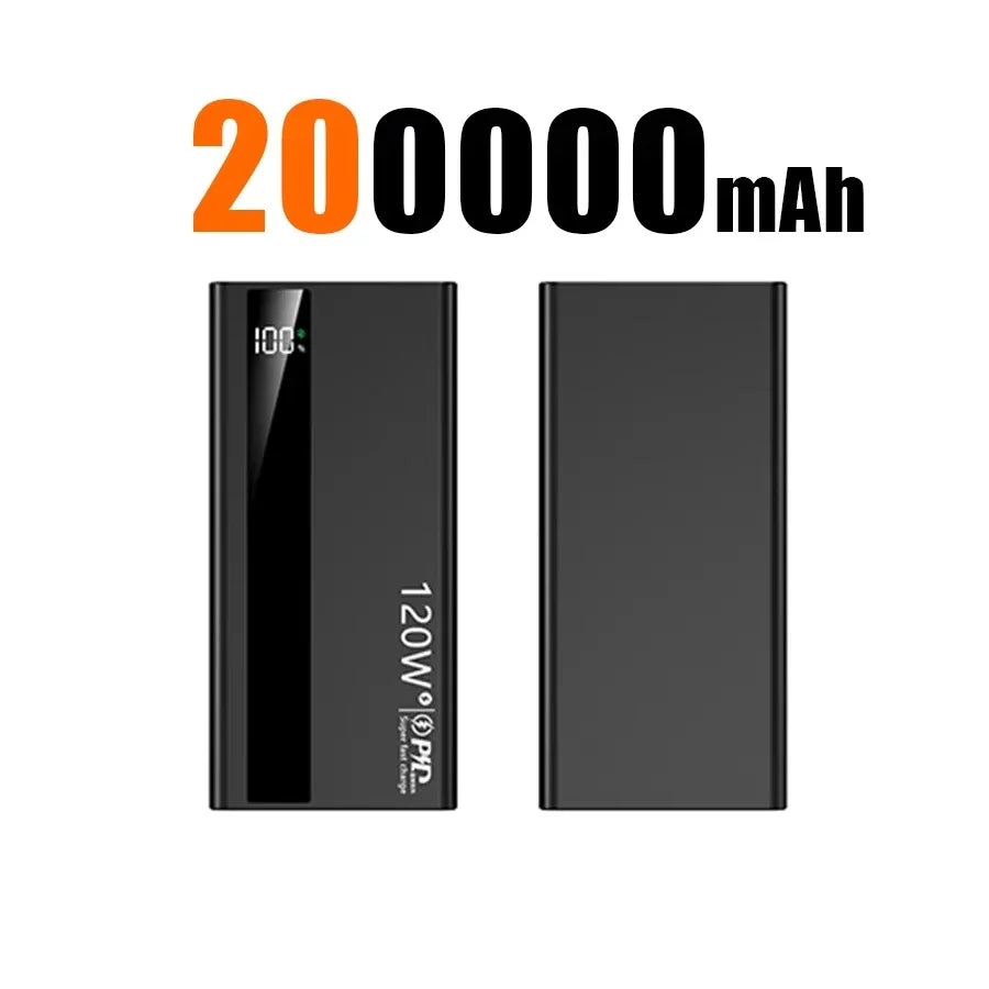 500000mAh High Capacity PowerBank 120W Super Fast Charging Portable External Battery Powerbank for iphone Huawei