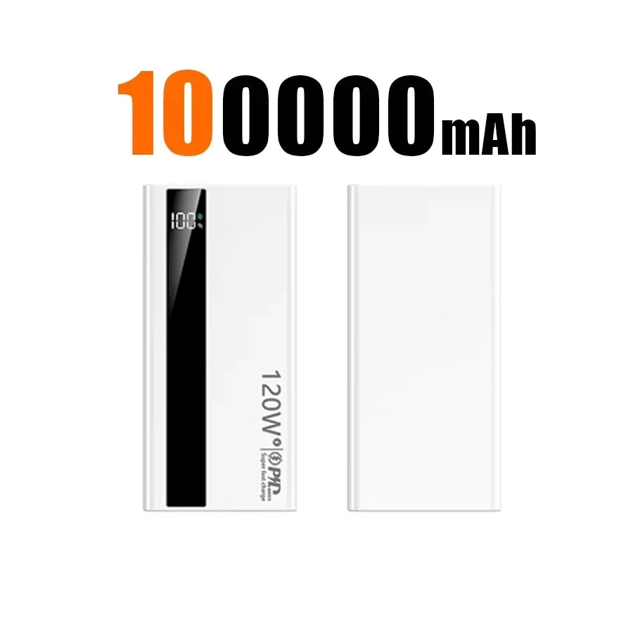 500000mAh High Capacity PowerBank 120W Super Fast Charging Portable External Battery Powerbank for iphone Huawei