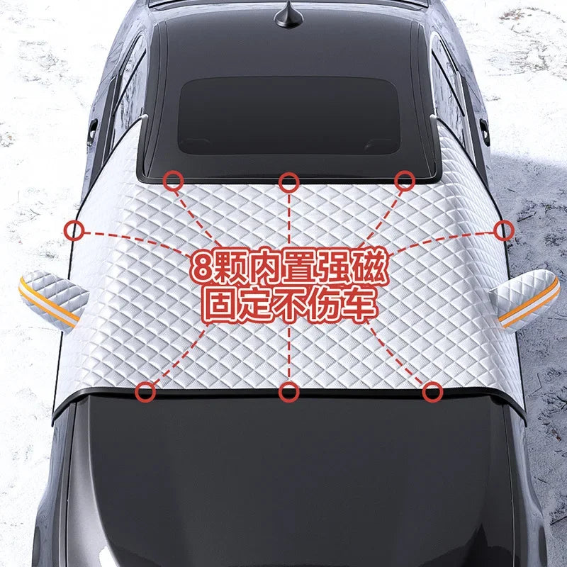 Car Front Windscreen Cover Automobile Sunshade Snow Cover Car Windshield Ice Frost Sun Shade Protector Waterproof Upgrade