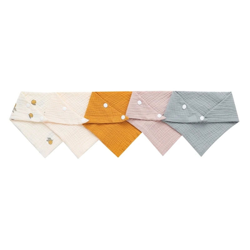5pcs Baby Saliva Towel Soft Cotton Baby Burp Cloth Kindergarten Handkerchief Newborn Washcloth Nursing Towel